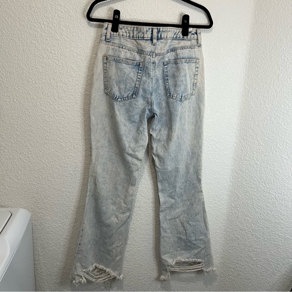 Vintage Almost Famous Jeans Acid Wash Patchwork Raw Hem Distressed Juniors Sz 9 - Picture 3 of 10